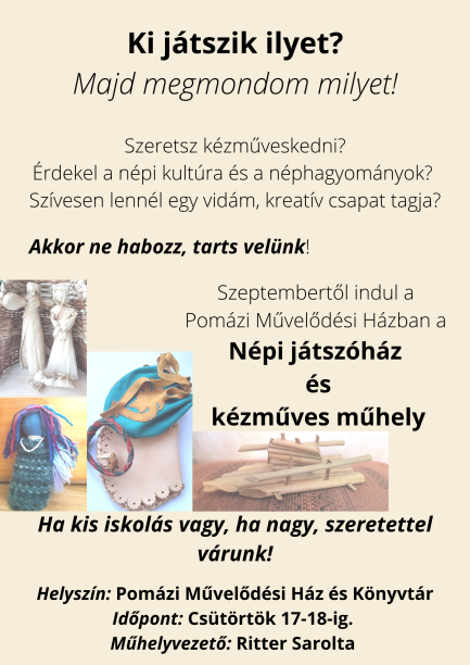 Népi játszóház és kézműves műhely