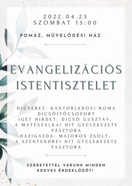 evangelizációs istentisztelet